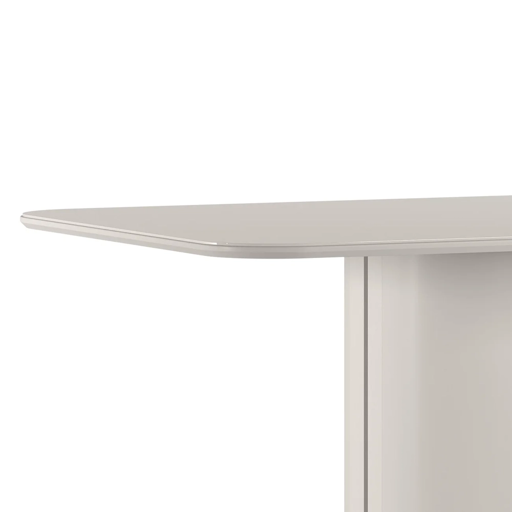 Mesa de Jantar Retangular 180cm 8 Lugares Flex Zuni Off N02 - Mpozenato - Mpozenato