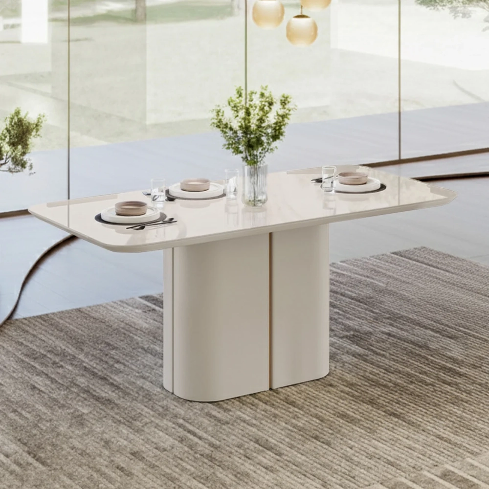 Mesa de Jantar Retangular 180cm 8 Lugares Flex Zuni Off N02 - Mpozenato - Mpozenato