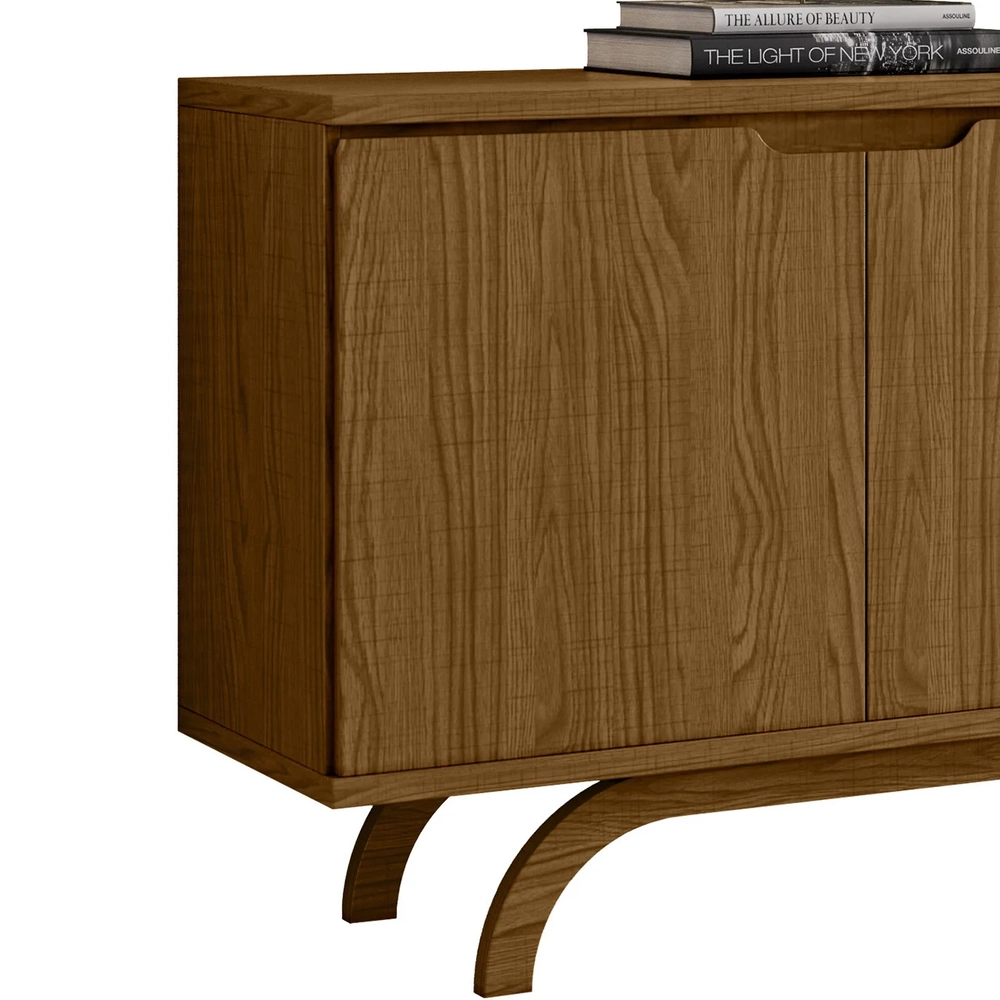 Buffet Aparador Sala de Estar 150cm 2 Portas Vinci Ypê N02  - Mpozenato