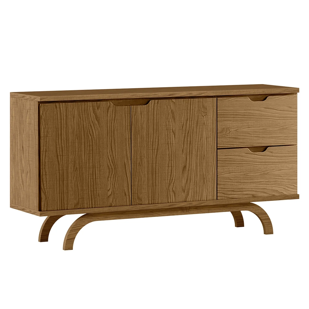 Buffet Aparador Sala de Estar 150cm 2 Portas Vinci Ypê N02  - Mpozenato