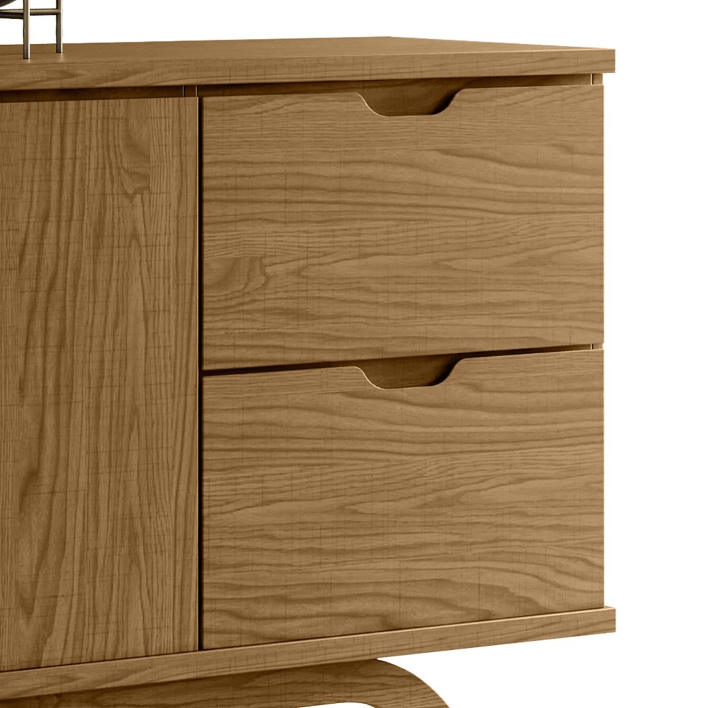 Buffet Aparador Sala de Estar 150cm 2 Portas Vinci Ypê N02  - Mpozenato