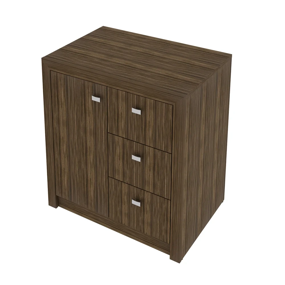 Armário 03 Gavetas e 01 Porta para Home Office ME4111 Nogal - Tecno Mobili