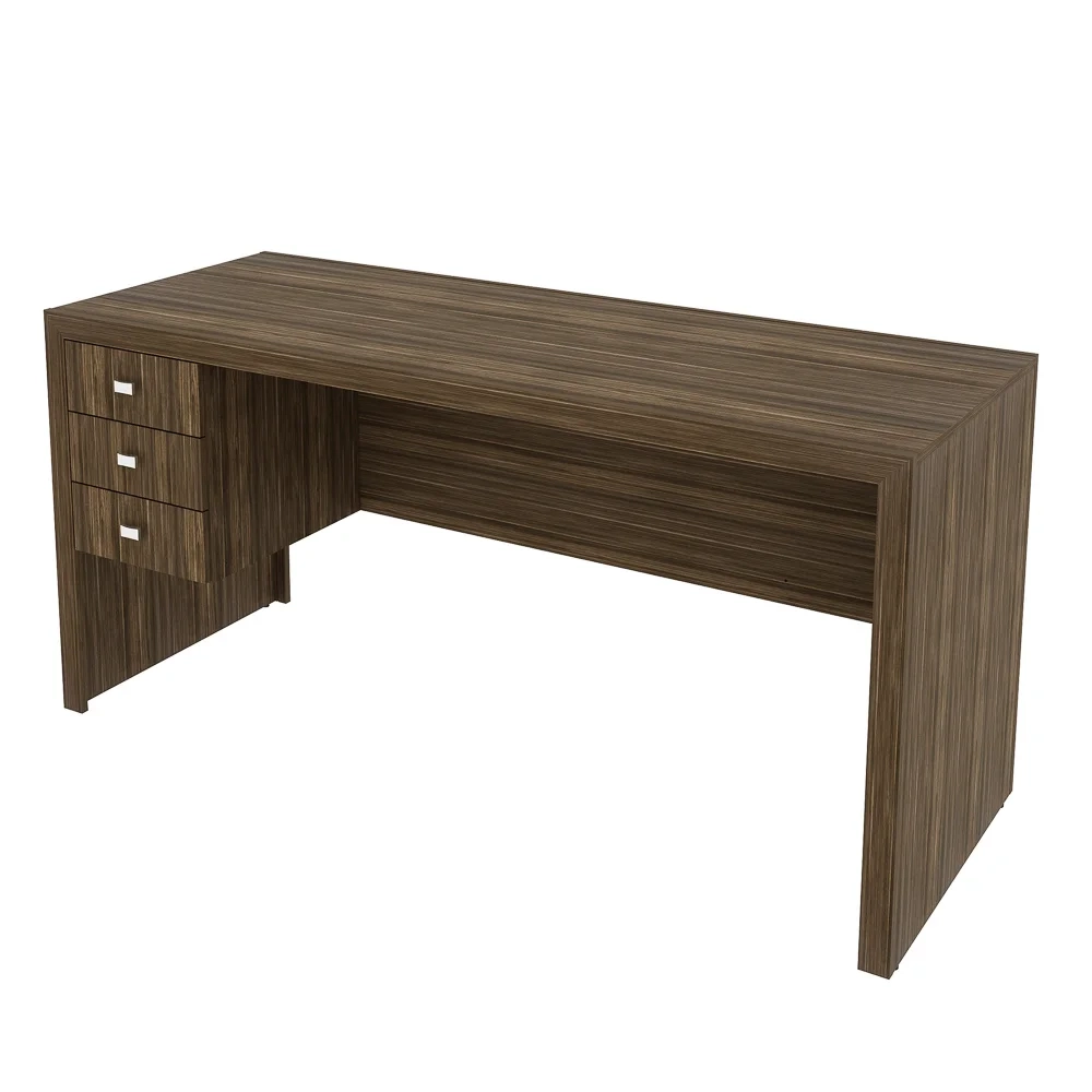 Mesa com 03 Gavetas para Home Office ME4113 Nogal - Tecno Mobili