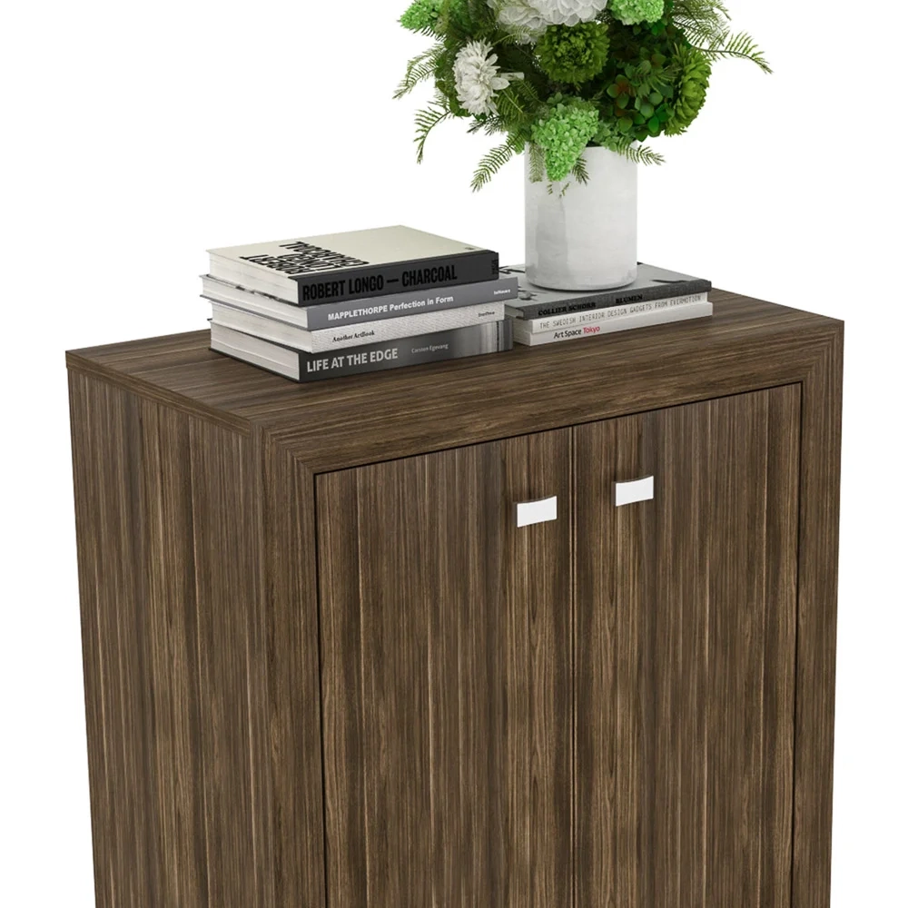 Balcão Para Escritório 2 Portas ME4103 Nogal - Tecno Mobili