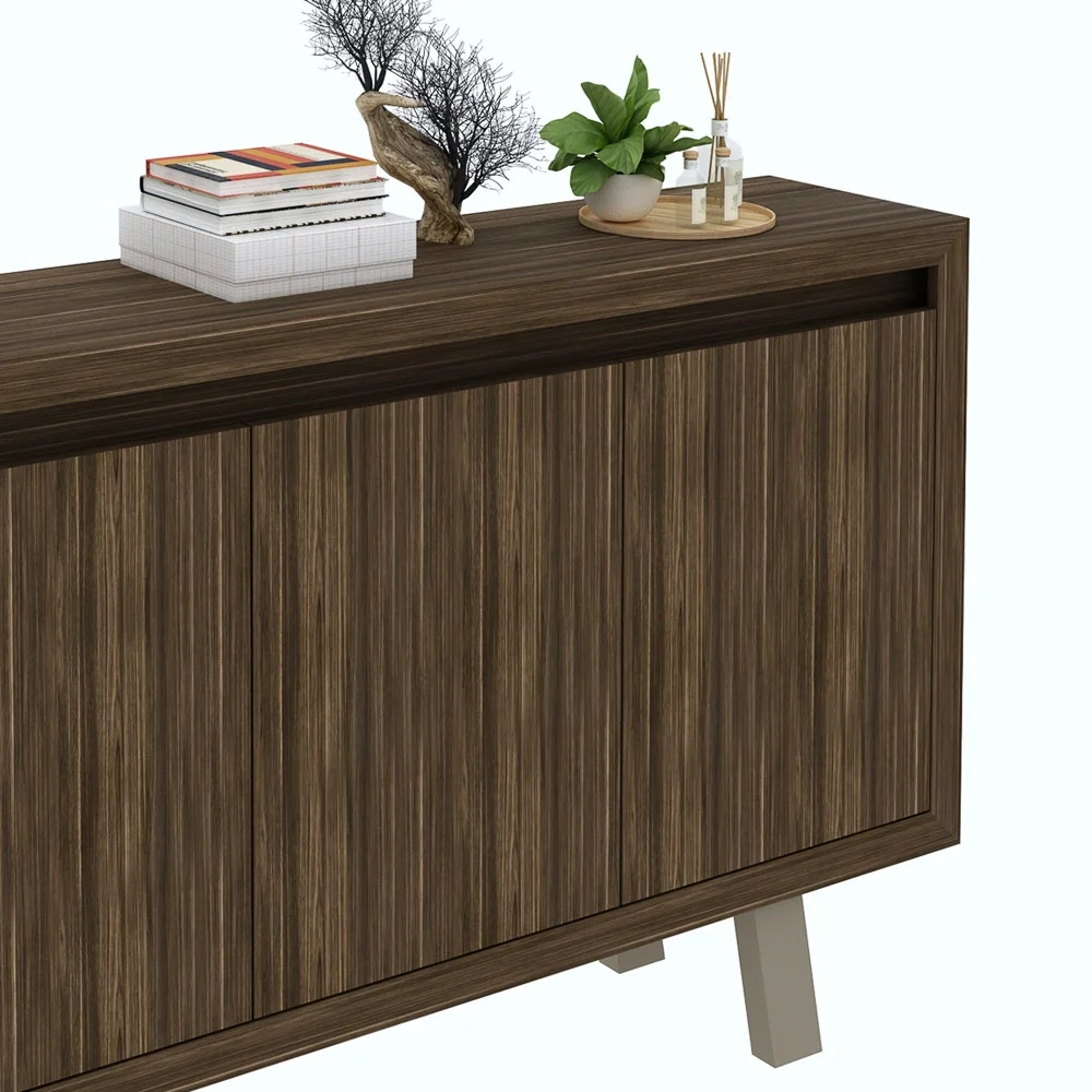 Balcão 03 Portas ME4120 Nogal - Tecno Mobili