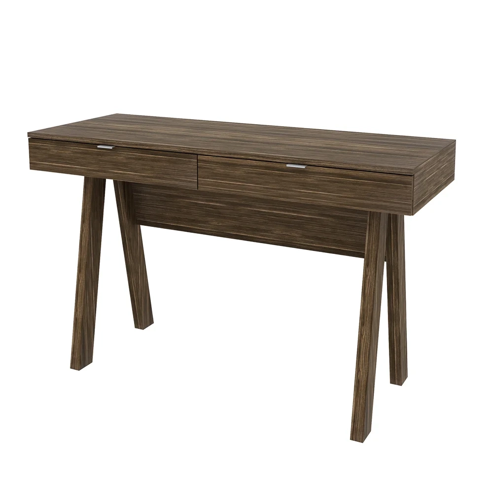 Mesa Para Escritório 2 Gavetas ME4128 Nogal - Tecno Mobili