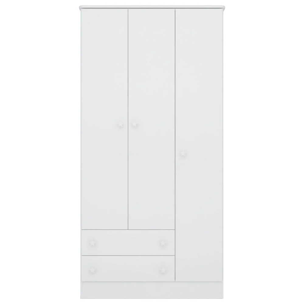 Guarda Roupa Infantil Doce Sonho 3 Portas Branco - Qmovi