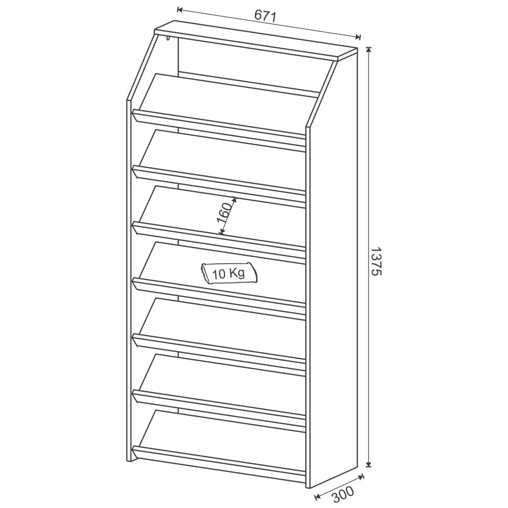 Armário Multiuso Sapateira SA3403 Branco - Tecno Mobili