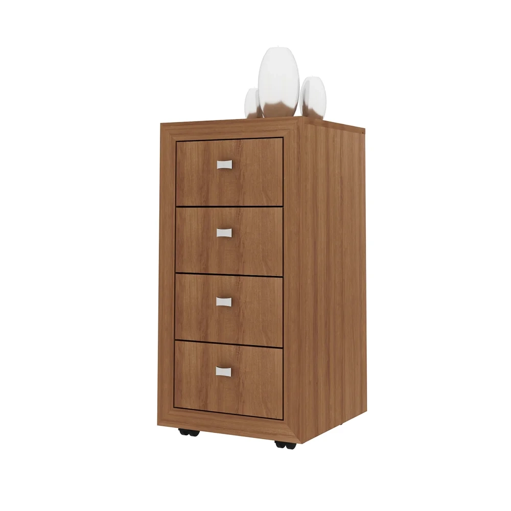 Gaveteiro 4 Gavetas ME4133 Amêndoa - Tecno Mobili