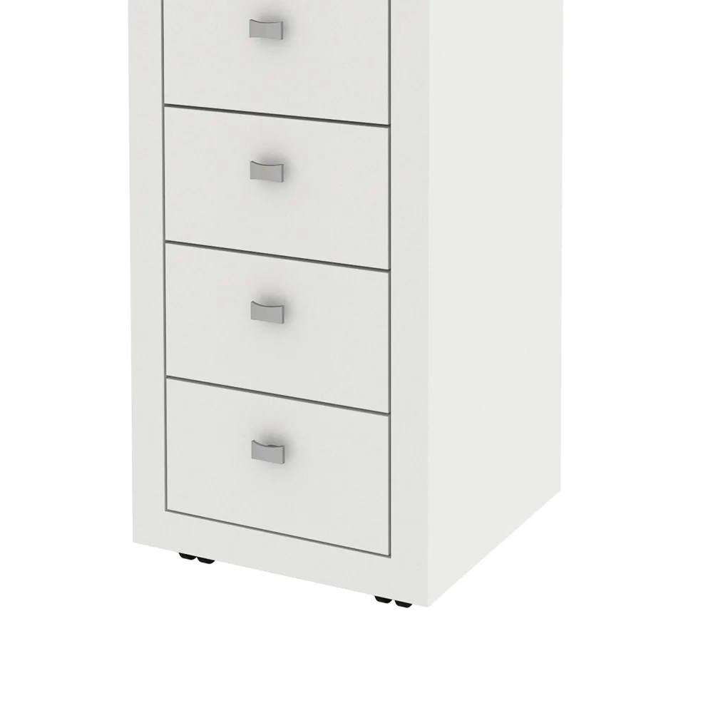 Gaveteiro Escritório 38,5cm 4 Gavetas Branco  - Tecno Mobili