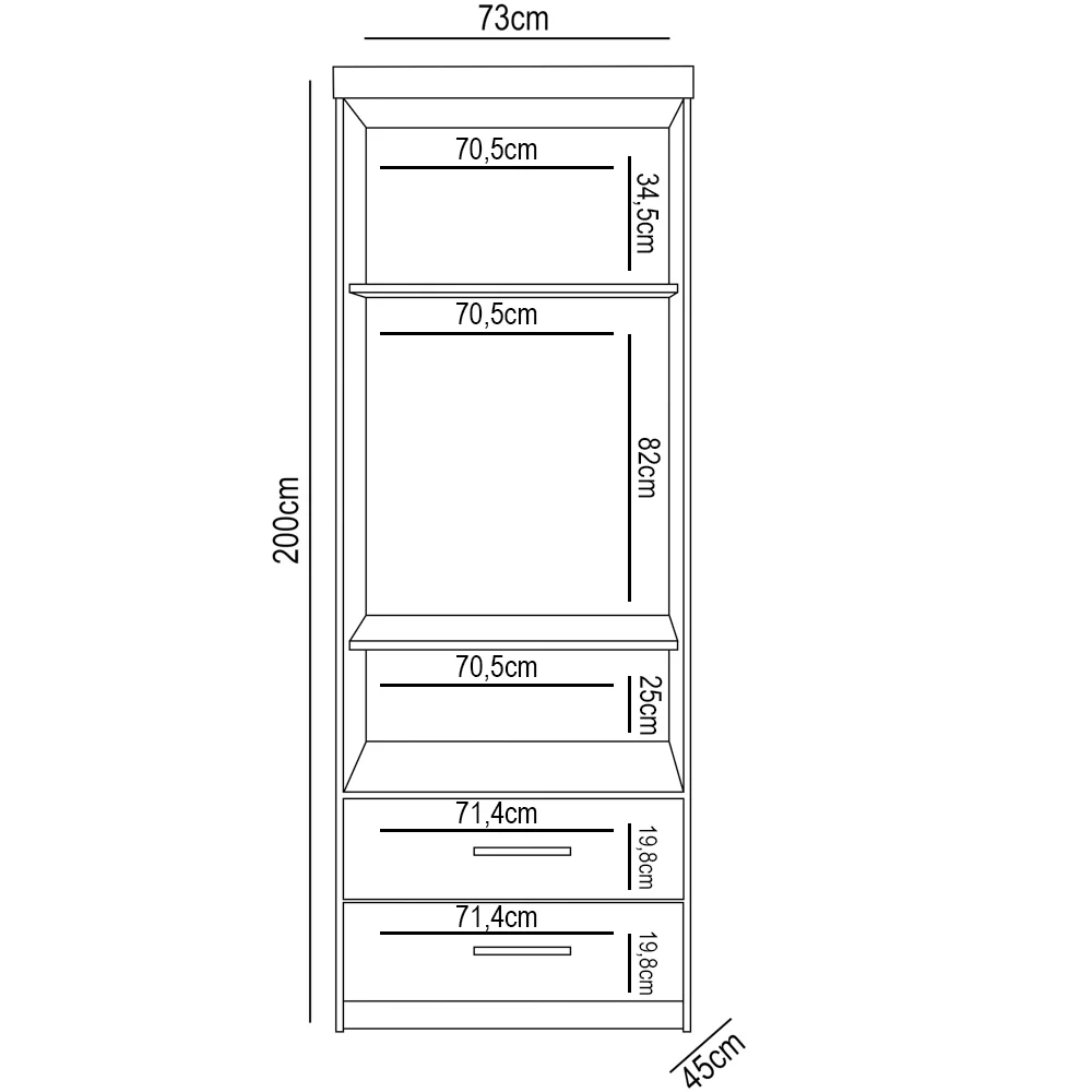 Quarto Infantil Modulado 4 Portas Com Bicama Chiara Branco - Phoenix