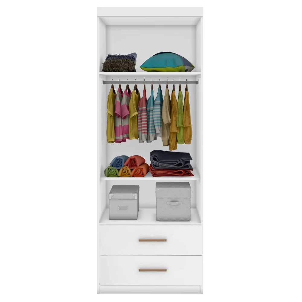 Quarto Infantil Modulado 4 Portas Com Bicama Chiara Branco - Phoenix