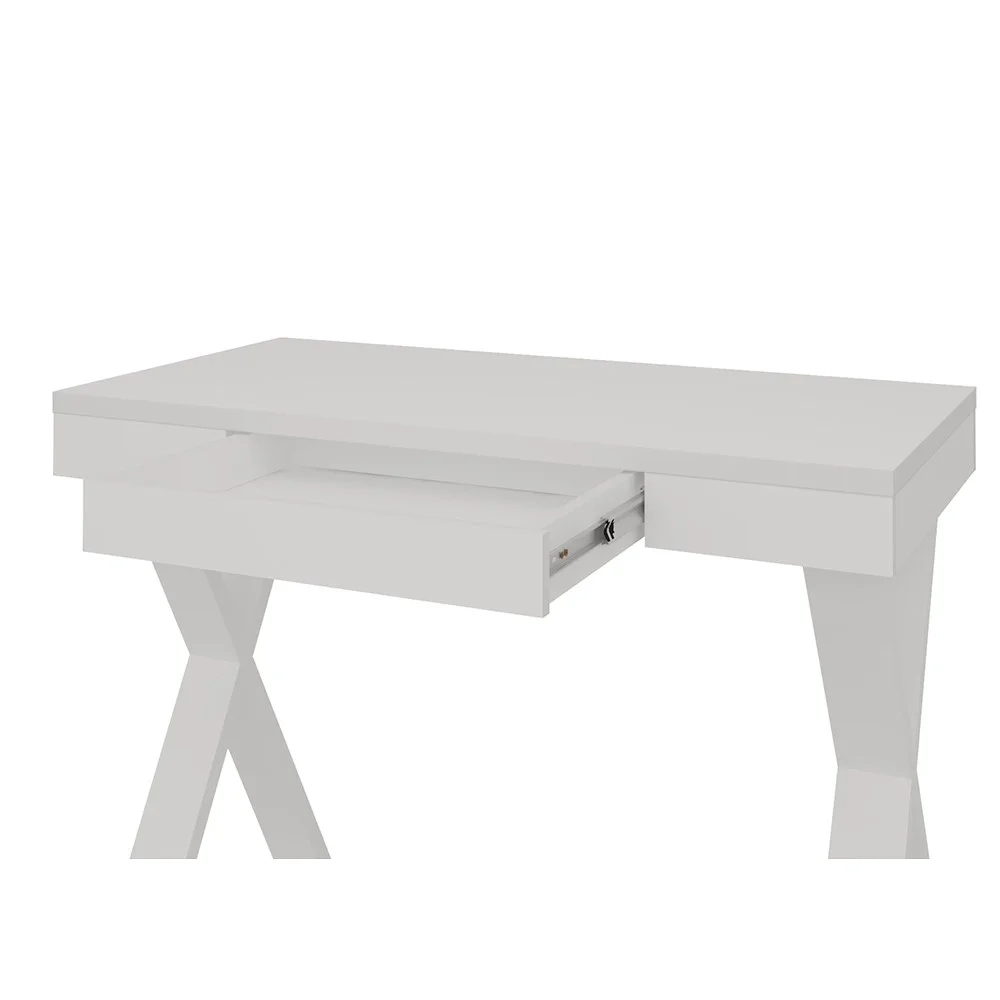 Mesa para Computador Escrivaninha Veneza Web Branco - Artany