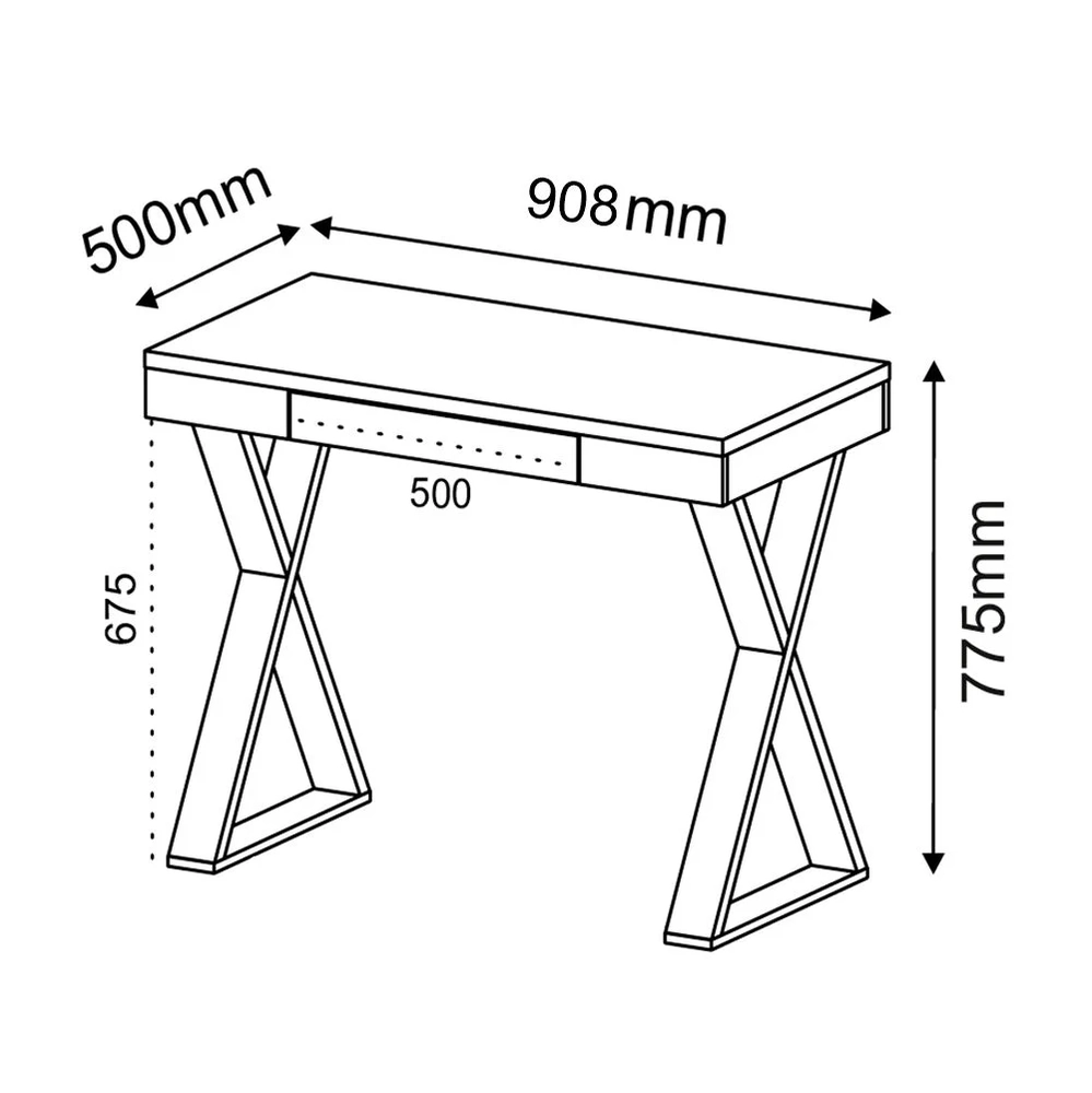 Mesa para Computador Escrivaninha Veneza Web Branco - Artany