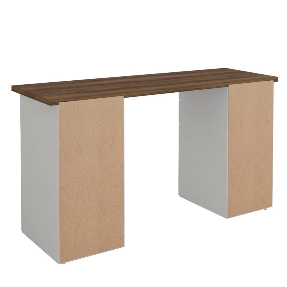 Mesa para Computador Escrivaninha Due Web Nogal/Branco - Artany