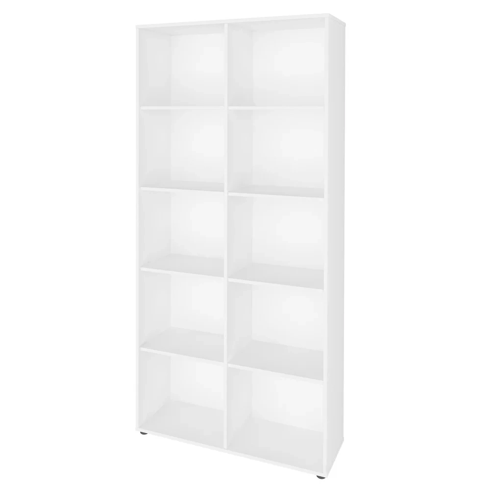 Estante Livreiro Clean com 8 Prateleiras Branco - Artany