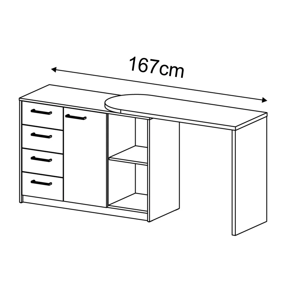 Mesa para Computador Escrivaninha Logan Web Branco - Artany