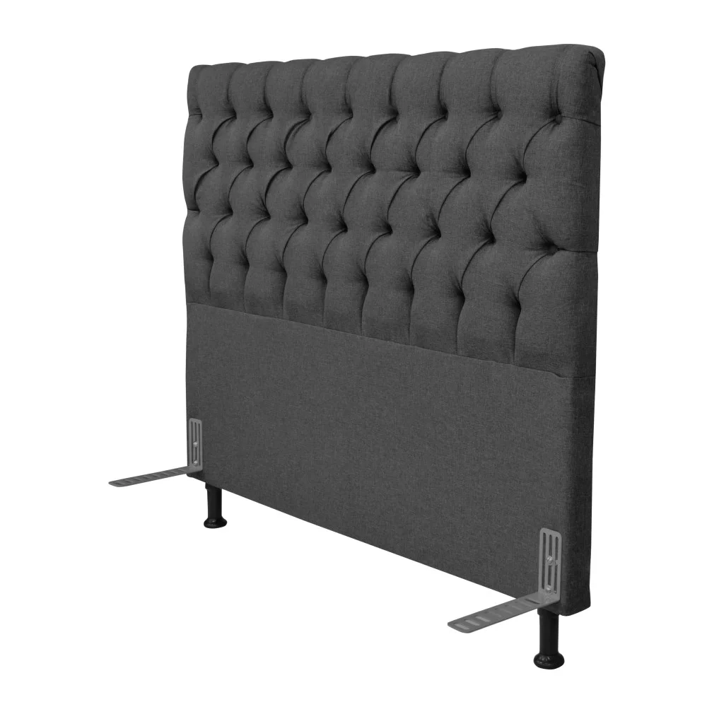 Cabeceira Cama Box Casal 140cm Cristal Linho Cinza - MV Estofados