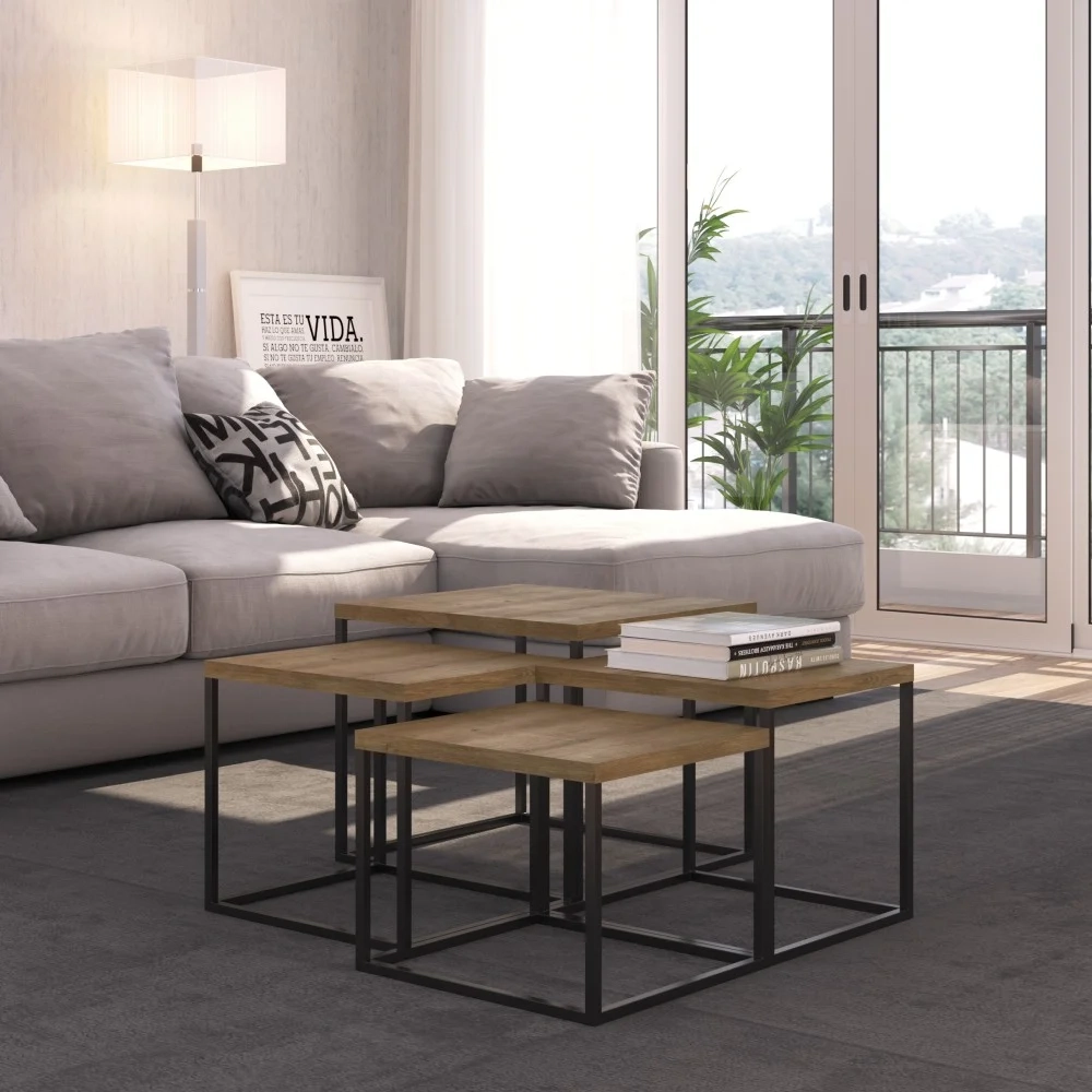 Conjunto Mesas de Centro Cube Vermont - Artesano