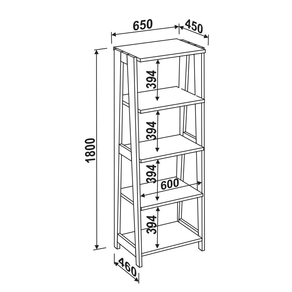 Estante Escada com Prateleiras Trend 26125 Hanover/Off White - Artesano