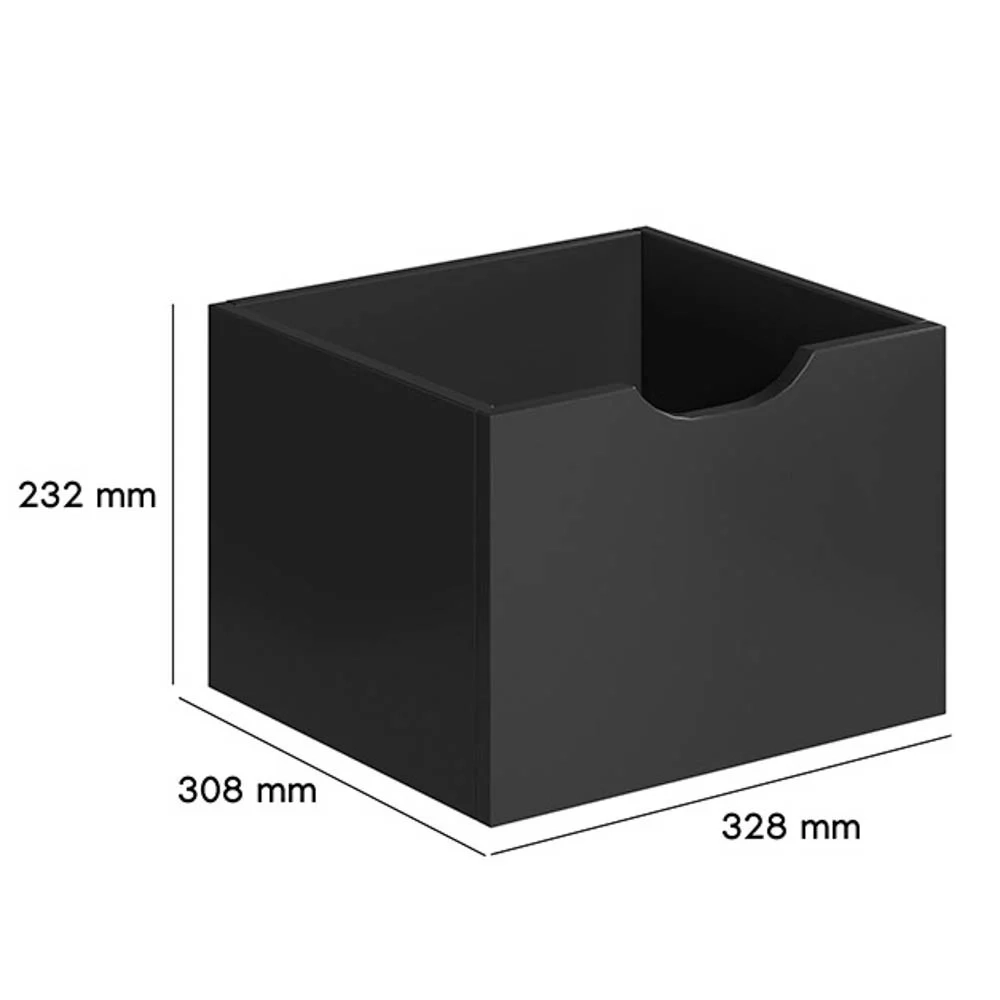 Gavetas para Nicho Organizador Kit 3 Q01 Preto Fosco - Mpozenato
