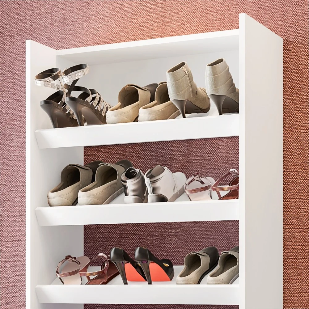 Kit 3 Armários Multiuso Sapateira Paris Branco - Lumil Móveis