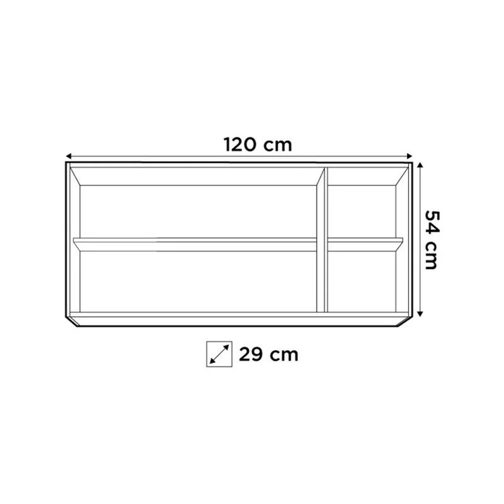 Kit 2 Armários Aéreos Honduras 3 Portas 120cm Branco/Castanho - Lumil Móveis