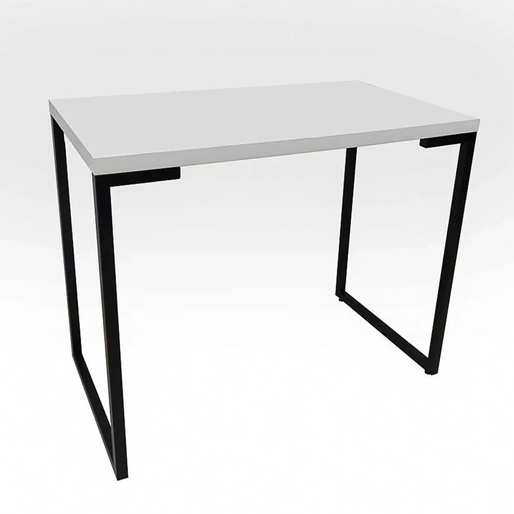 Mesa Escritório Estilo Industrial Porto 90cm Z34 Branco - Mpozenato