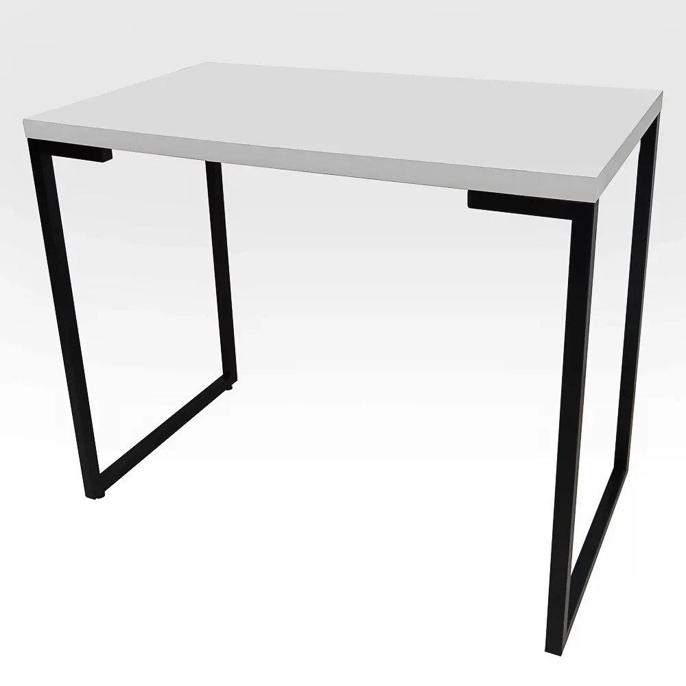 Mesa Escritório Estilo Industrial Porto 90cm Z34 Branco - Mpozenato