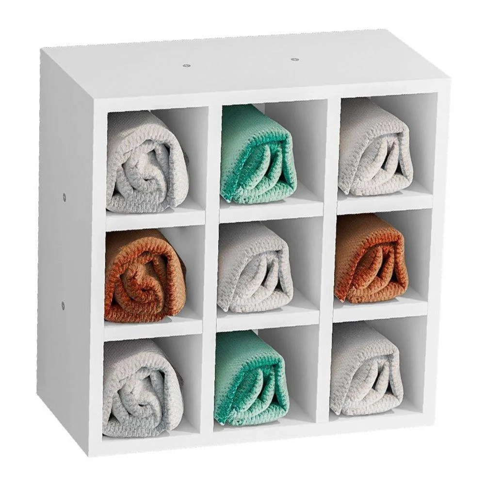 Nichos Decorativo Porta Toalha Salão Kit 2 Branco - AJL Móveis