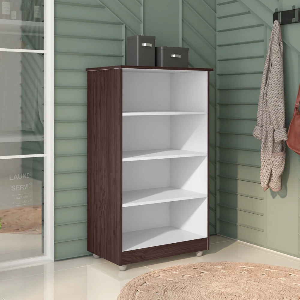 Kit 2 Armários Organizador Multiuso Rosana 2 Portas Castanho - AJL Móveis