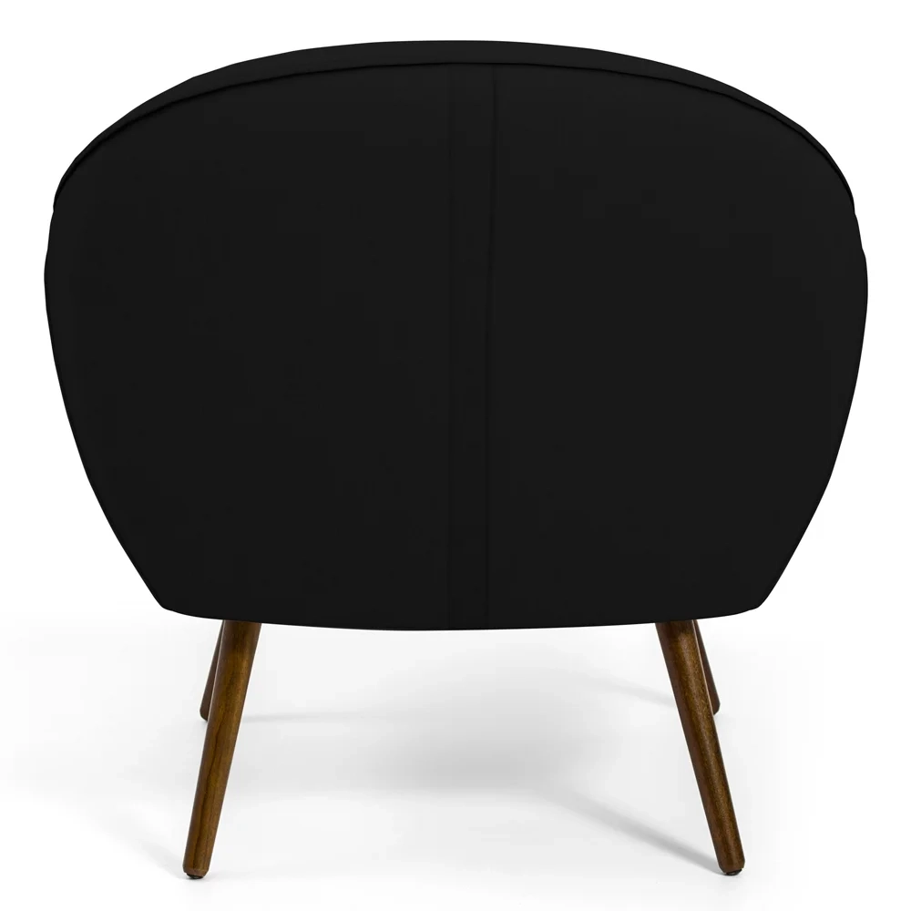 Poltrona Decorativa Nina Corano C-05 com Pés Palito Castanho - Domi