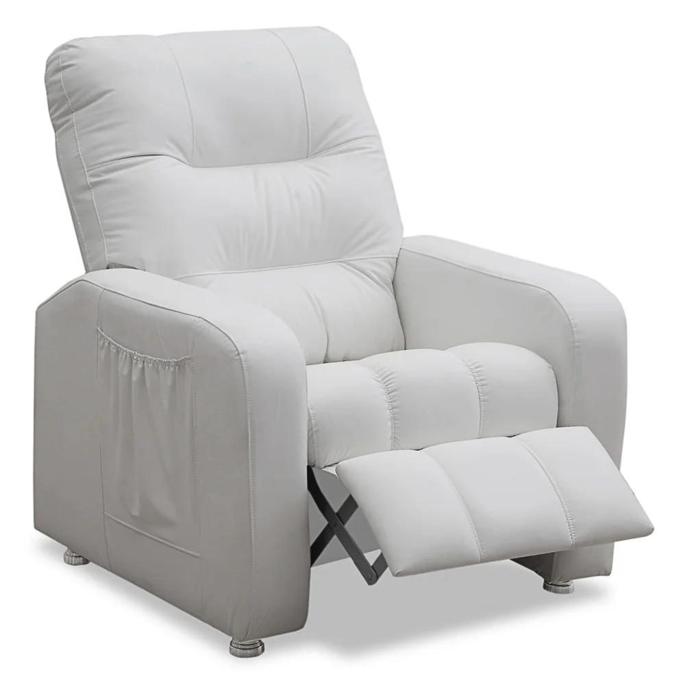 Poltrona do Papai Reclinável Turim Corano Branco - JS Móveis