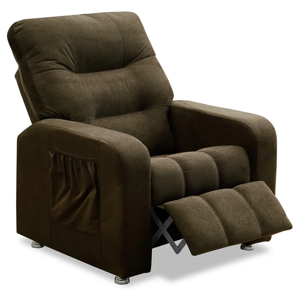 Poltrona do Papai Reclinável Turim Suede Castor - JS Móveis