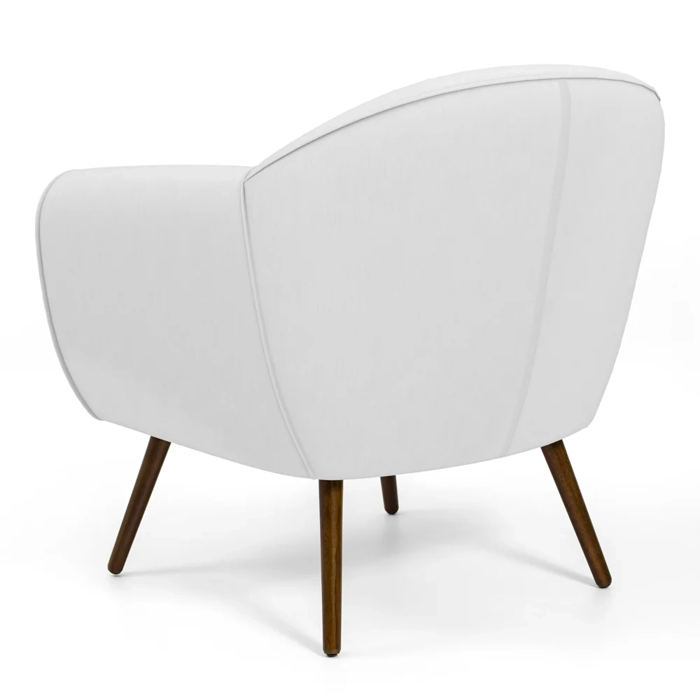 Poltrona Decorativa Nina Corano C-12 com Pés Palito Castanho - Domi