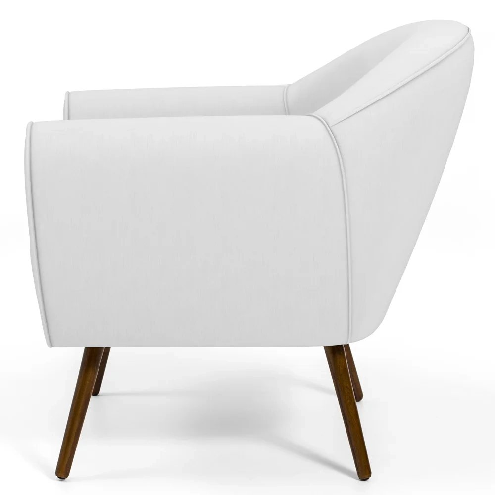 Poltrona Decorativa Nina Corano C-12 com Pés Palito Castanho - Domi