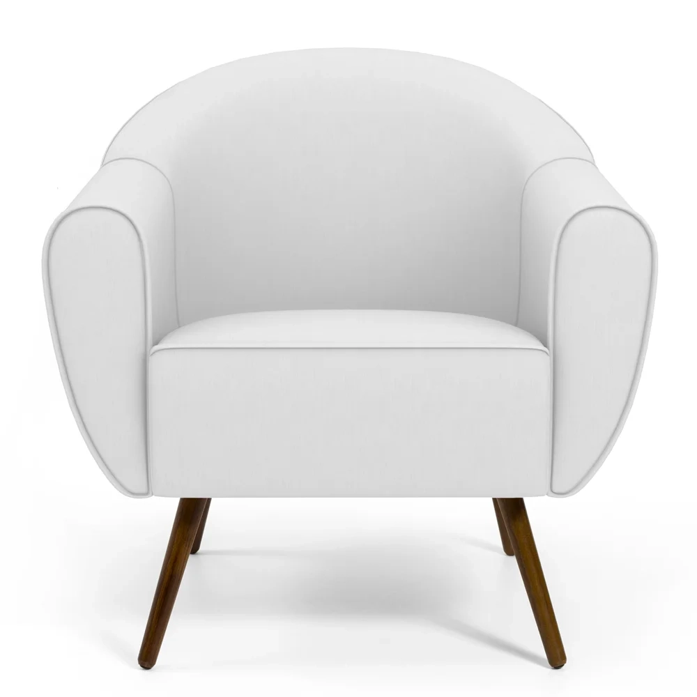 Poltrona Decorativa Nina Corano C-12 com Pés Palito Castanho - Domi