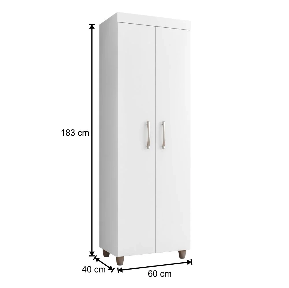 Kit 2 Armários Multiuso Rafaela 2 Portas Branco - Nathy Móveis