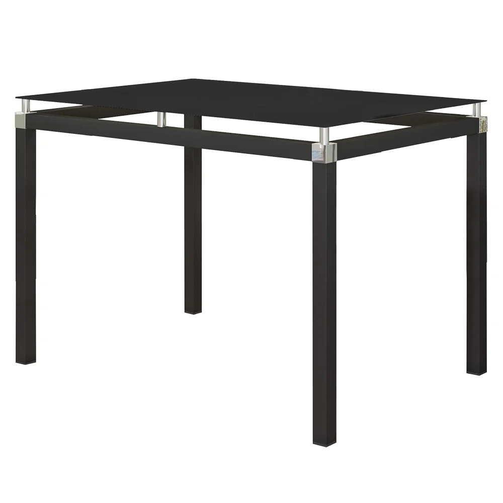 Jogo de Mesa Malva 107cm e 4 Cadeiras 118 Preto - Artefamol
