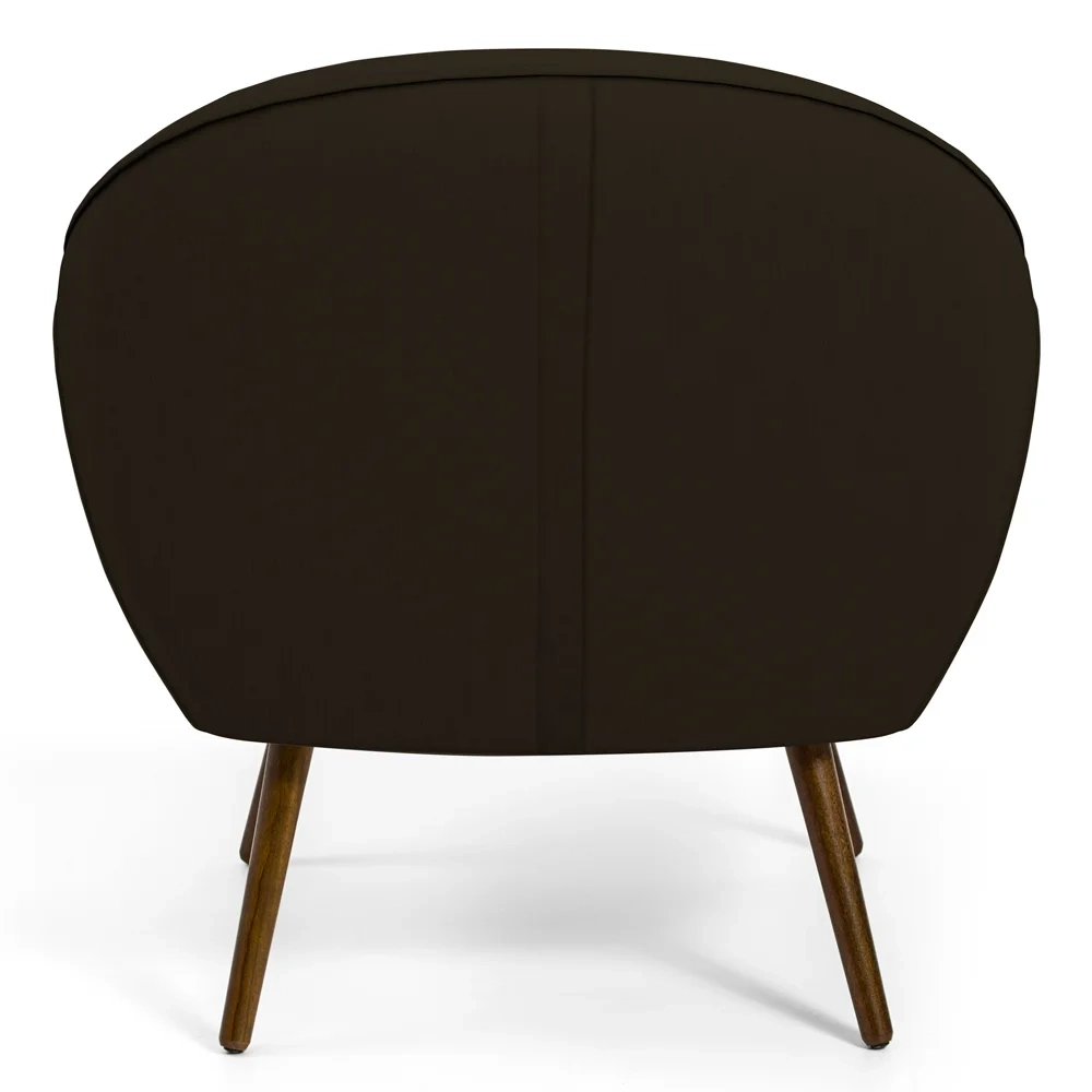 Poltrona Decorativa Nina Corano C-34 com Pés Palito Castanho - Domi