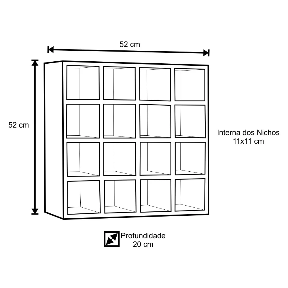 Nicho Decorativo Porta Toalha Para Salão Branco - AJL Móveis