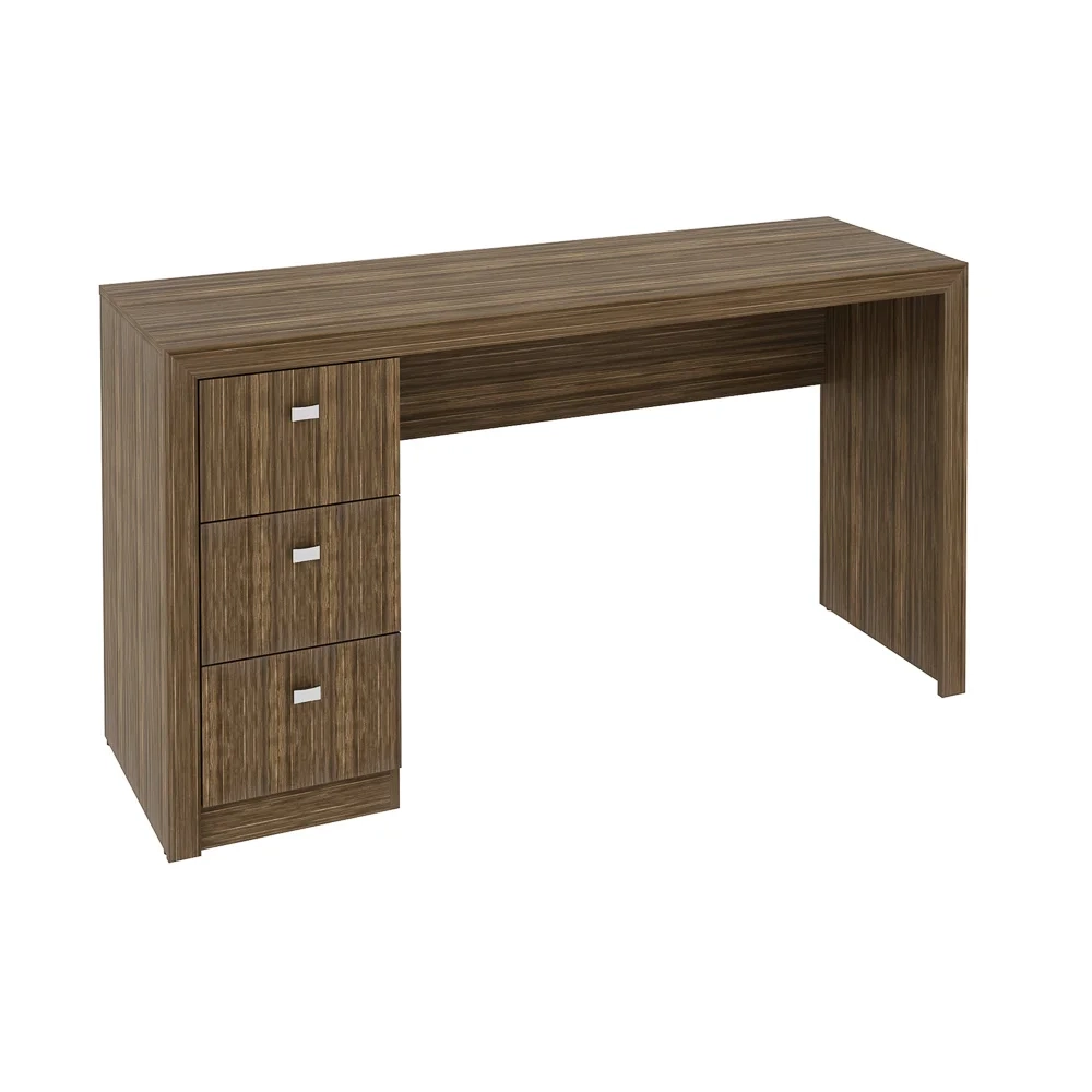 Mesa Para Computador 3 Gavetas ME4102 Nogal - Tecno Mobili