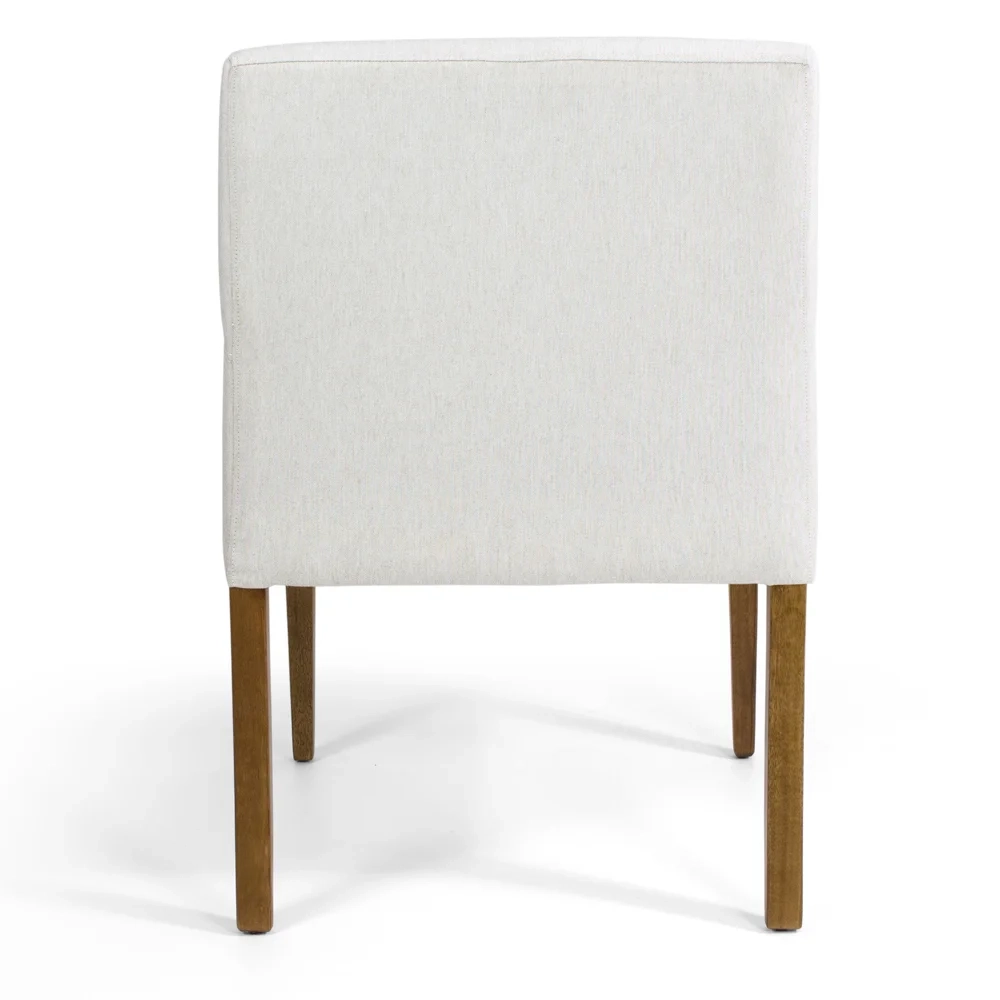 Kit 2 Poltronas Decorativas Base Madeira Angel C-107 Linho Cru - Domi