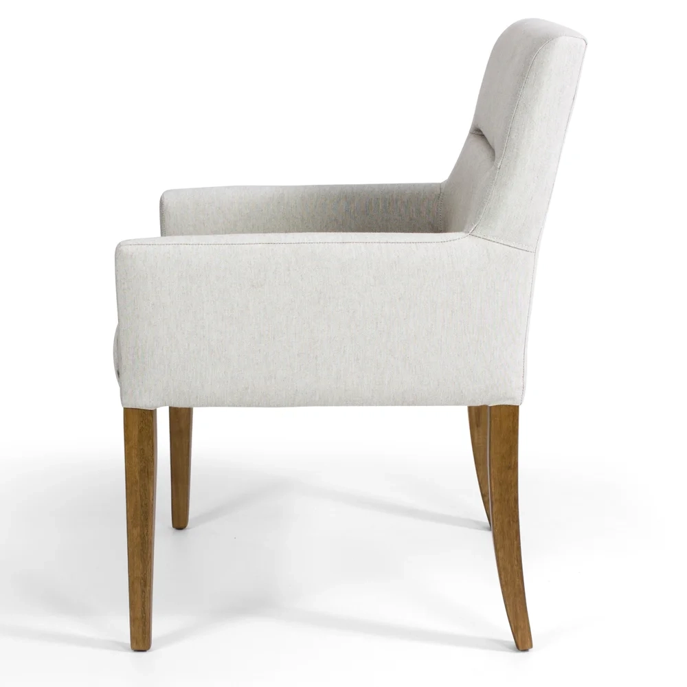 Kit 2 Poltronas Decorativas Base Madeira Angel C-107 Linho Cru - Domi