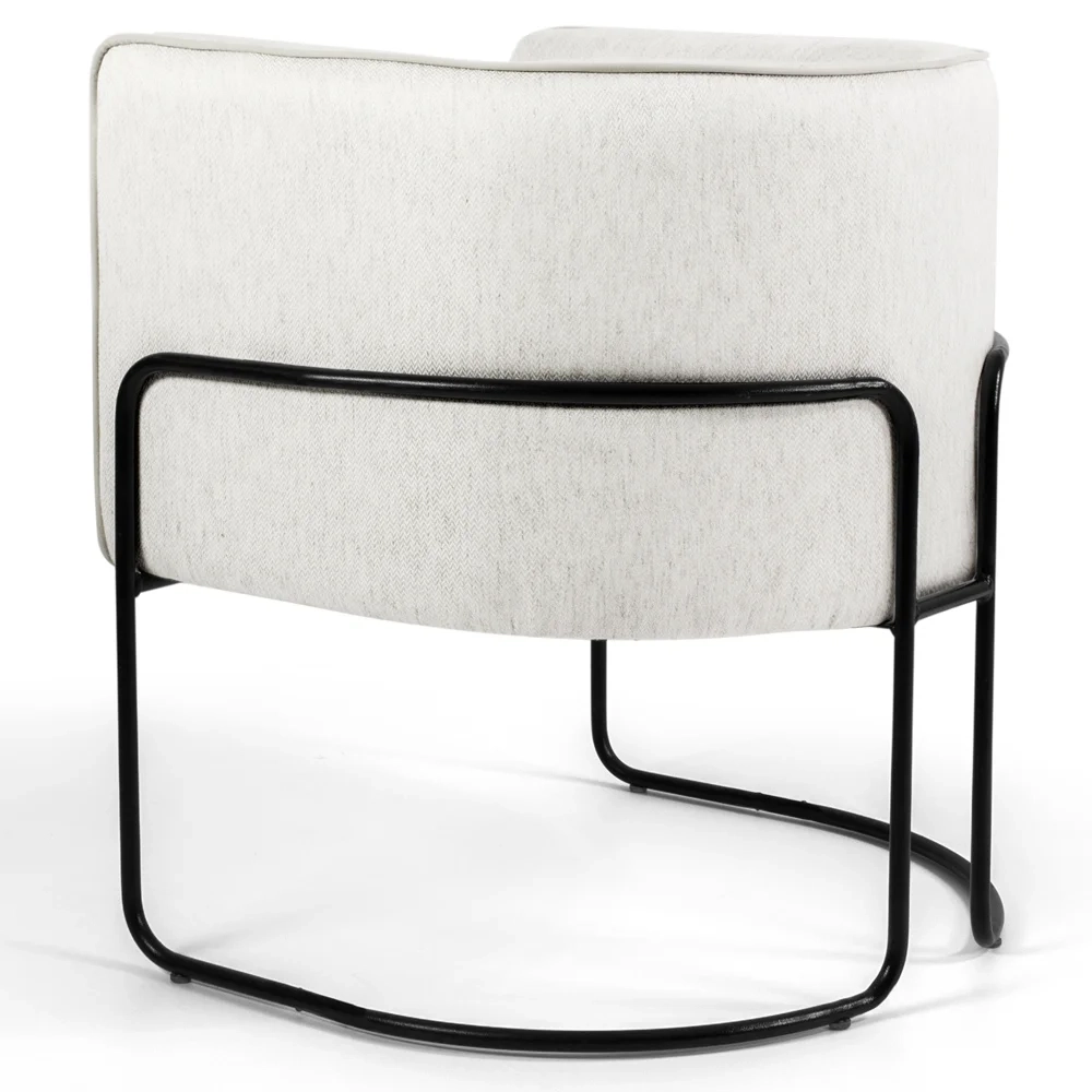 Kit 2 Poltronas Decorativas Base Aço Betina C-443 Linho Bege - Domi