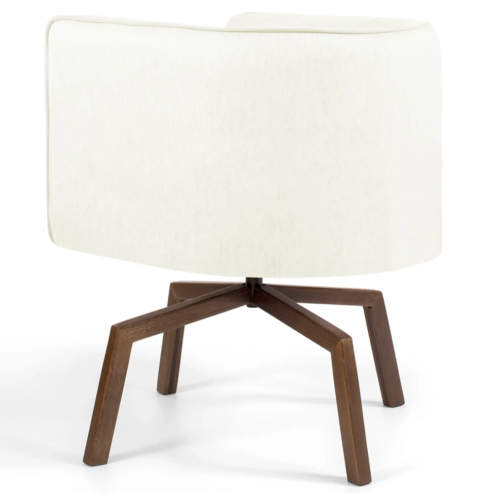 Kit 2 Poltronas Decorativas Base Ka Madeira Betina C-26 Corano Bege - Domi