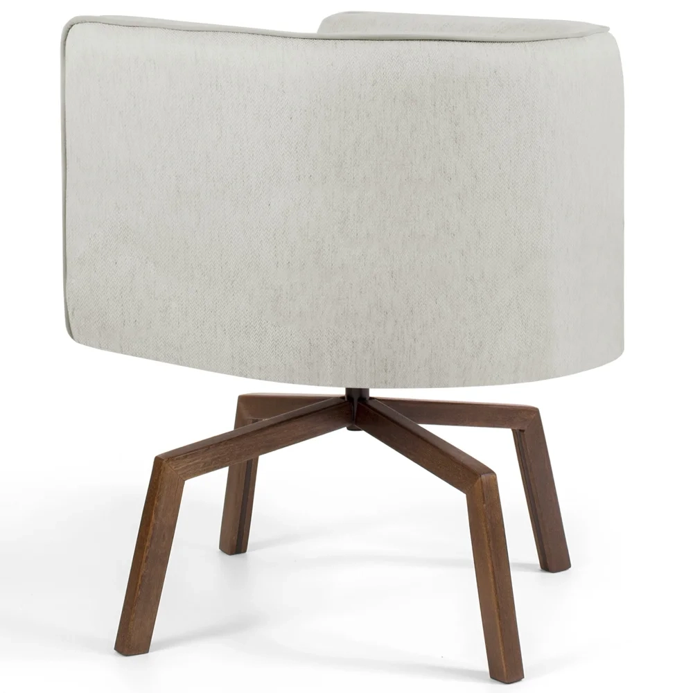 Kit 2 Poltronas Decorativas Base Ka Madeira Betina C-107 Linho Cru - Domi