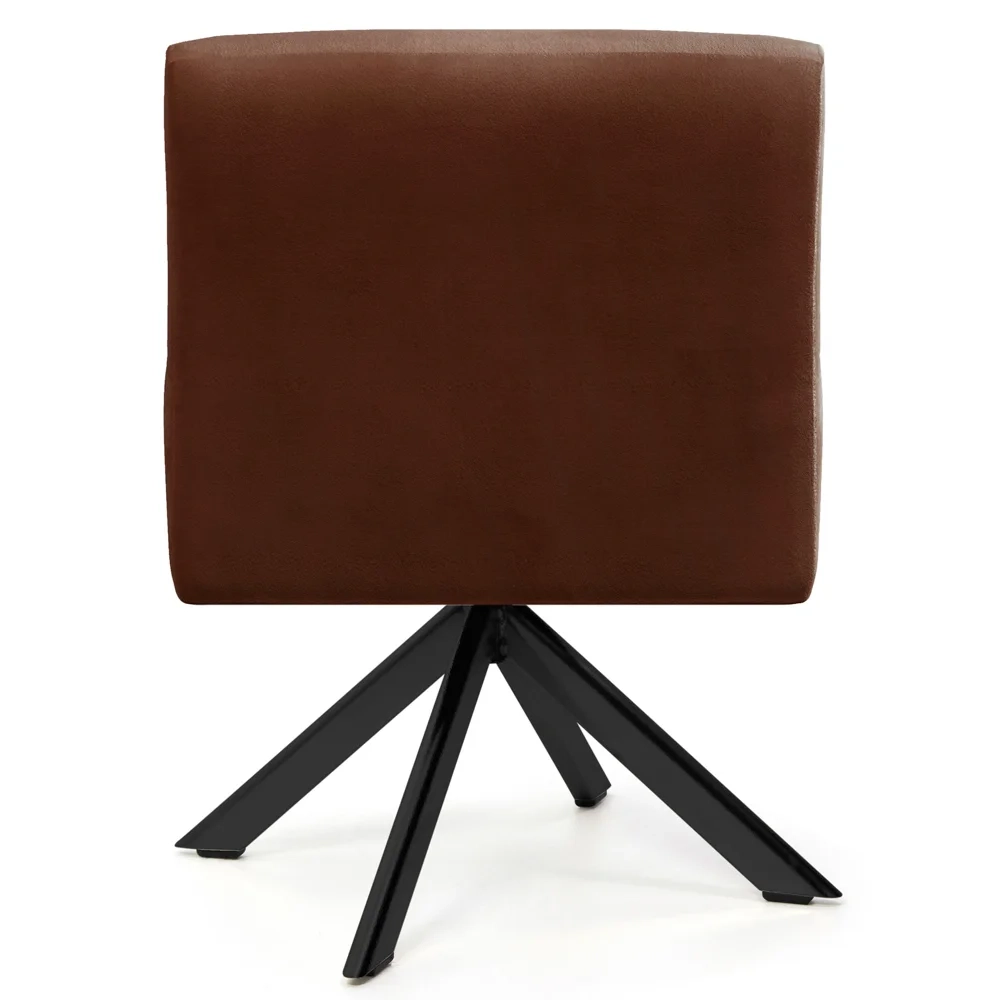 Kit 2 Poltronas Decorativas Giratórias Base Eiffel Preto Angel Veludo C-417 Malbec - Domi