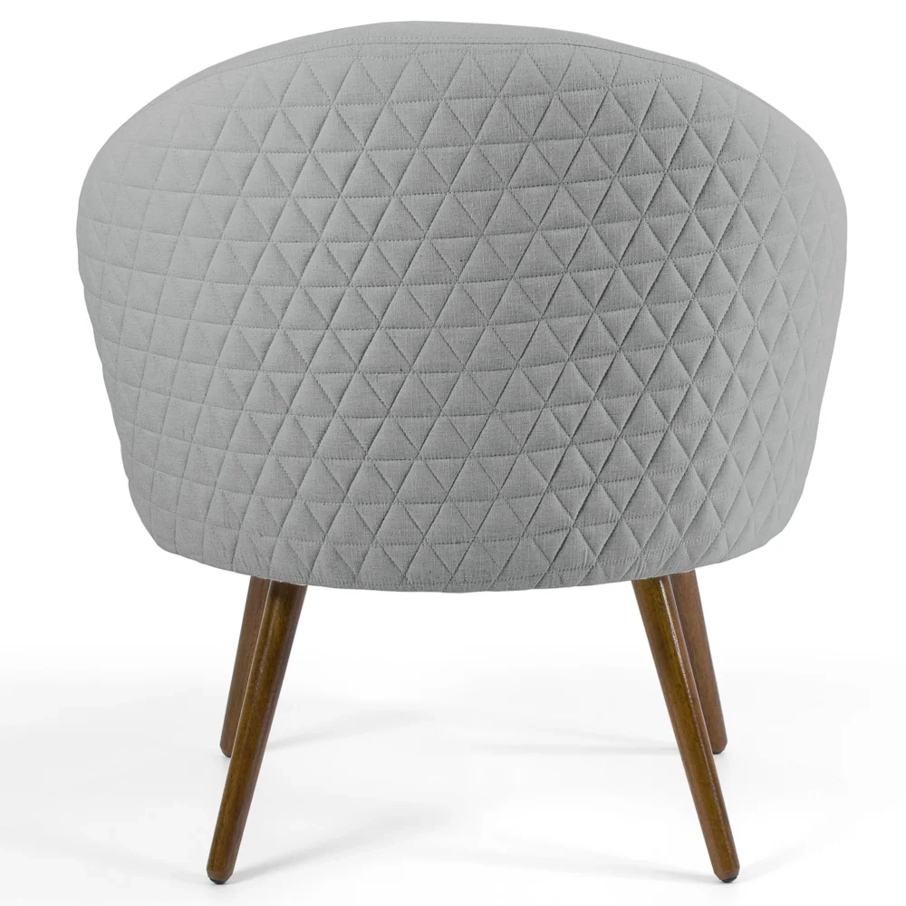 Kit 2 Poltronas Decorativas Pés Palito Rafa D-315 Linho Tressê Cinza Claro - Domi