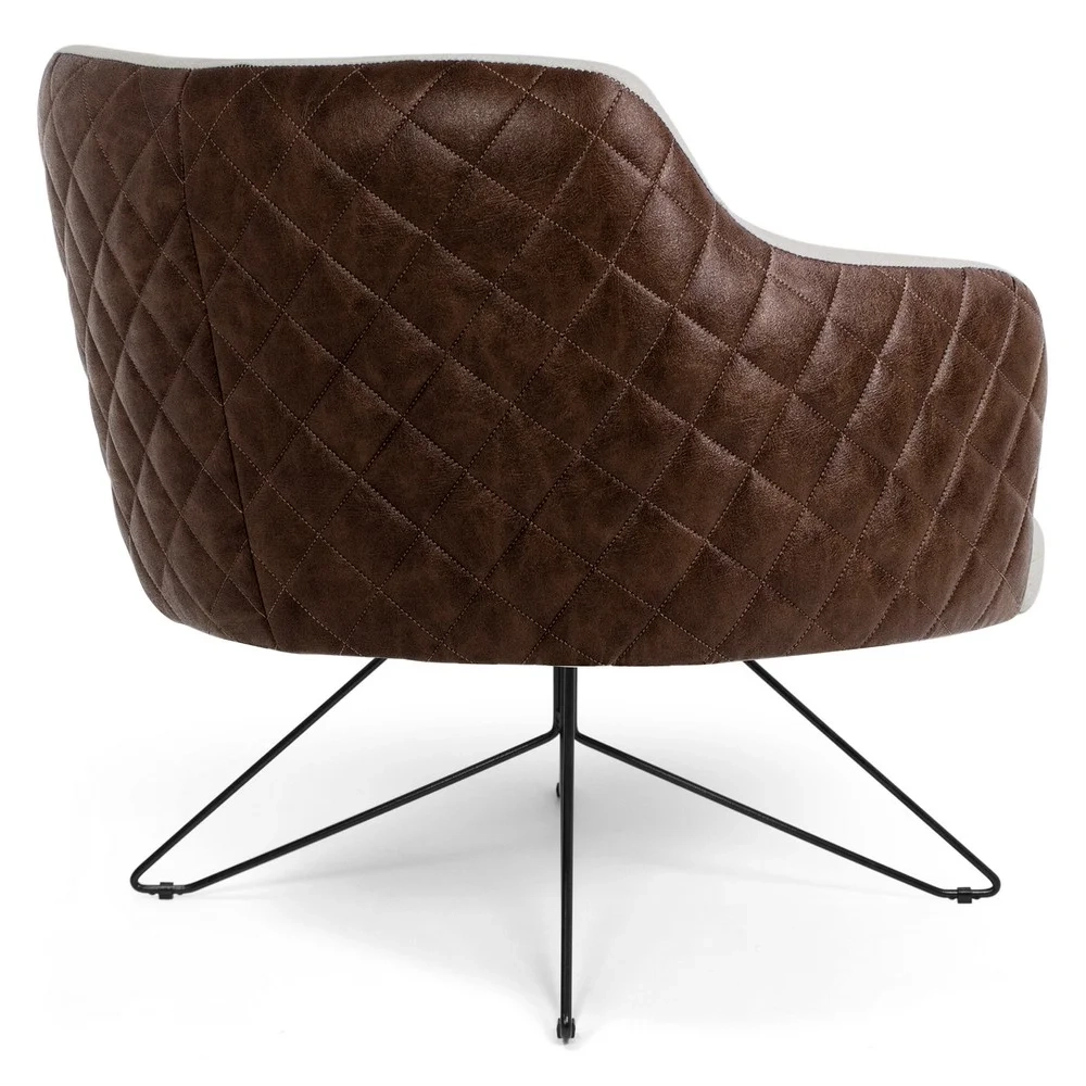 Kit 02 Poltronas Decorativas Jade Base Orby Fixa Corano B-10 Tressê Linho C-107 Bege - Domi